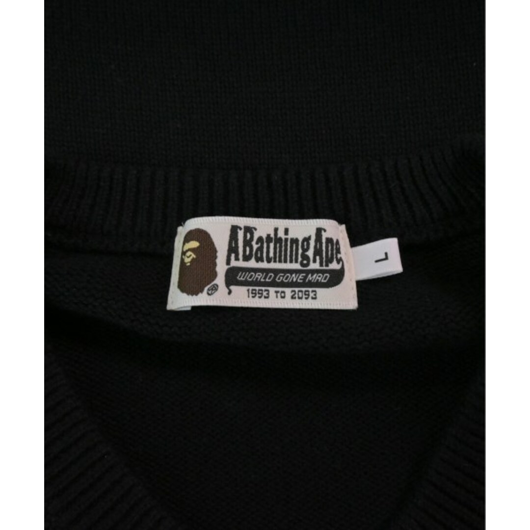 A BATHING APE(アベイシングエイプ)のA BATHING APE アベイシングエイプ ベスト L 黒 【古着】【中古】 メンズのトップス(ベスト)の商品写真