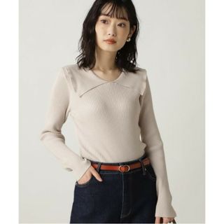 NATURAL BEAUTY BASIC - [洗える]襟付きニット