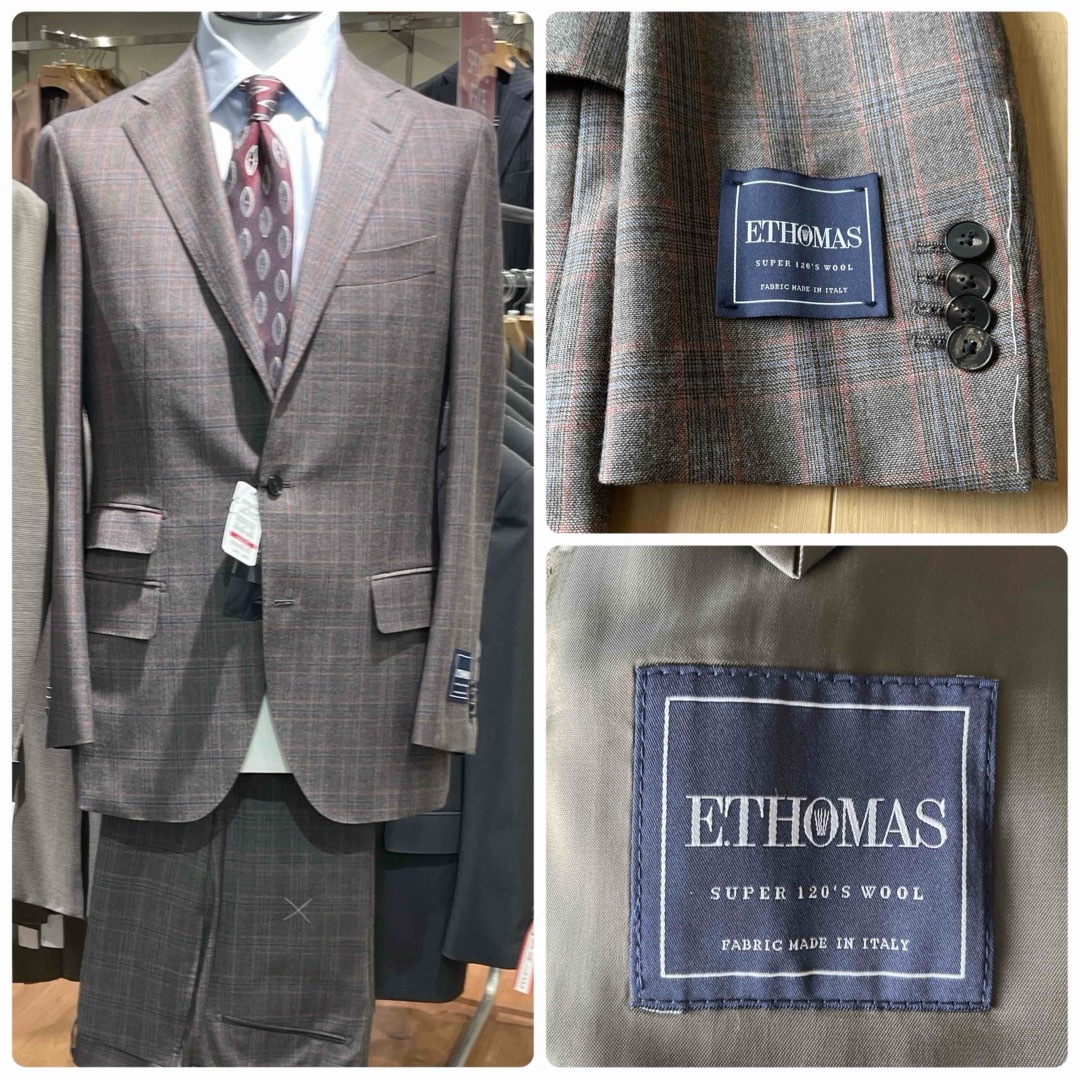 THE SUIT COMPANY(スーツカンパニー)のE.THOMAS生地スーツカンパニースーツ チェック柄　175-6D 新品未使用 メンズのスーツ(セットアップ)の商品写真