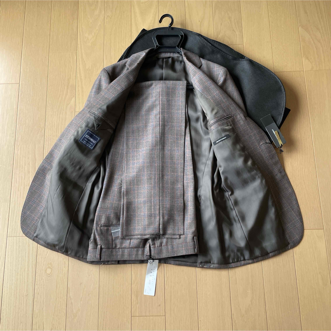 THE SUIT COMPANY(スーツカンパニー)のE.THOMAS生地スーツカンパニースーツ チェック柄　175-6D 新品未使用 メンズのスーツ(セットアップ)の商品写真