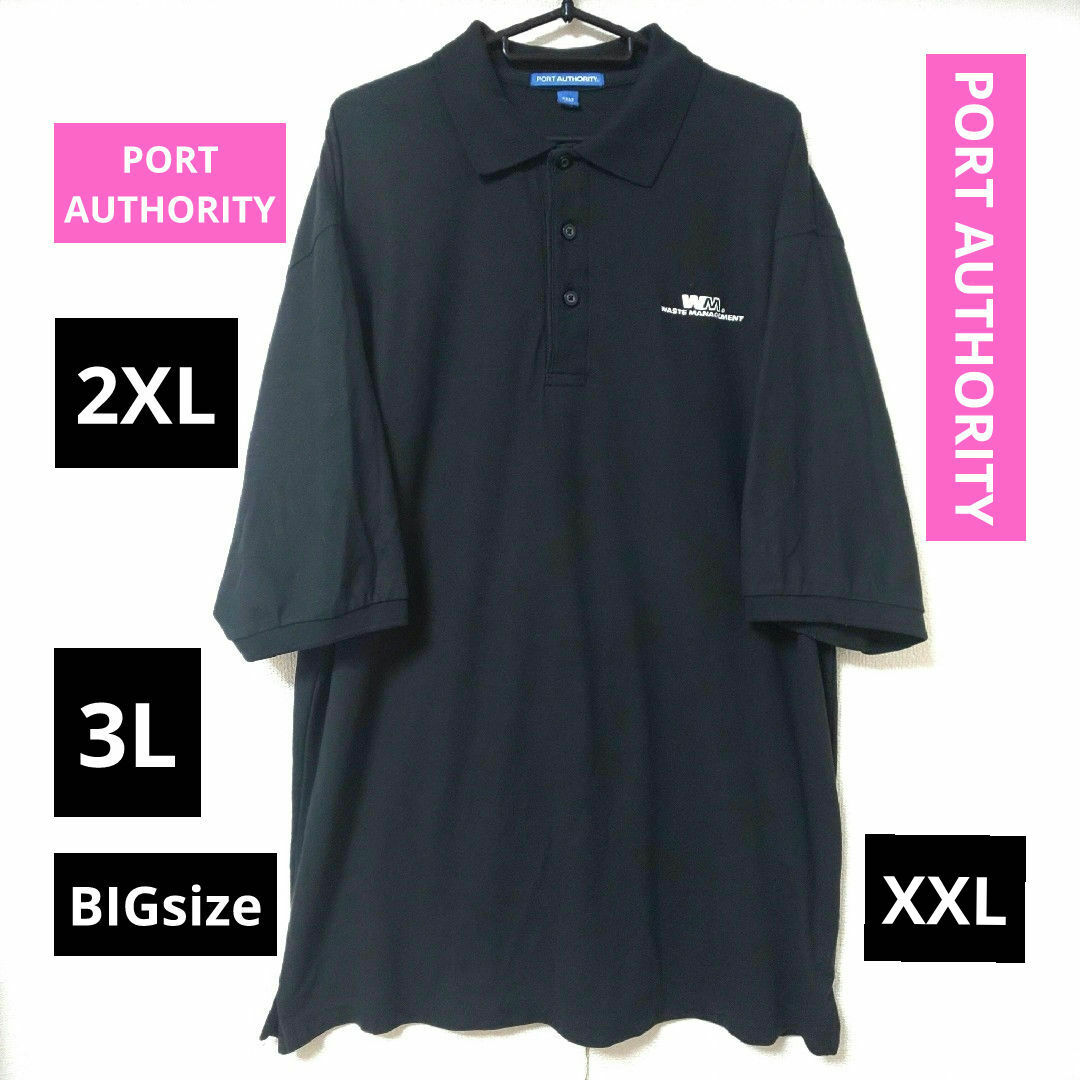 PORT AUTHORITY 3L ポロシャツ 半袖 2XL 大きいサイズ 古着 メンズのトップス(ポロシャツ)の商品写真