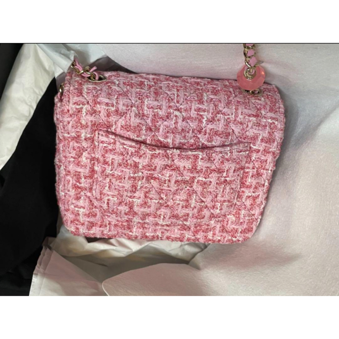 CHANEL - CHANEL シャネル ミニフラップバッグ ピンク ツイード CHANEL - CHANEL シャネル ミニフラップバッグ ピンク ツイード
