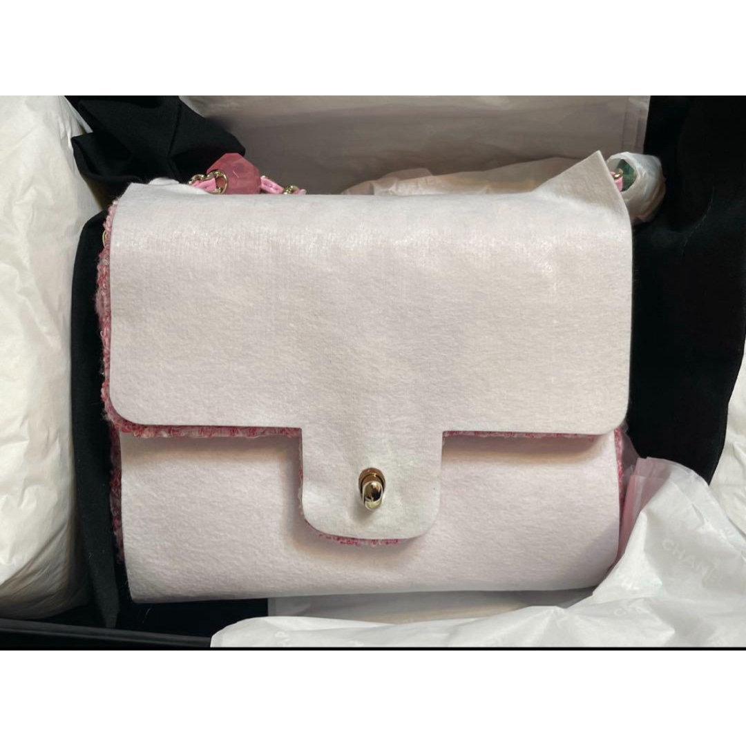 CHANEL - CHANEL シャネル ミニフラップバッグ ピンク ツイード CHANEL - CHANEL シャネル ミニフラップバッグ ピンク ツイード