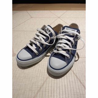 コンバース(CONVERSE)の【美品】コンバース　スニーカー　ネイビー　23.5cm(スニーカー)