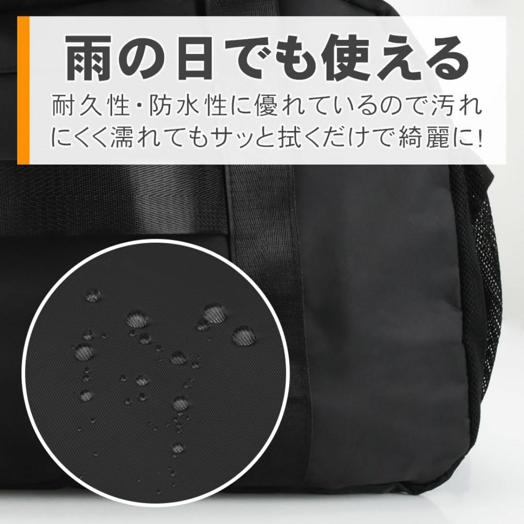 【色: ブラック】旅行バッグ ボストンバッグ 大容量 丈夫 撥水 ストラップ付き その他のその他(その他)の商品写真