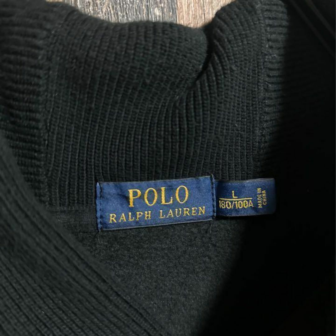 POLO RALPH LAUREN(ポロラルフローレン)のラルフローレン ショールカラー スウェット トレーナー Lサイズ USA古着 メンズのトップス(スウェット)の商品写真