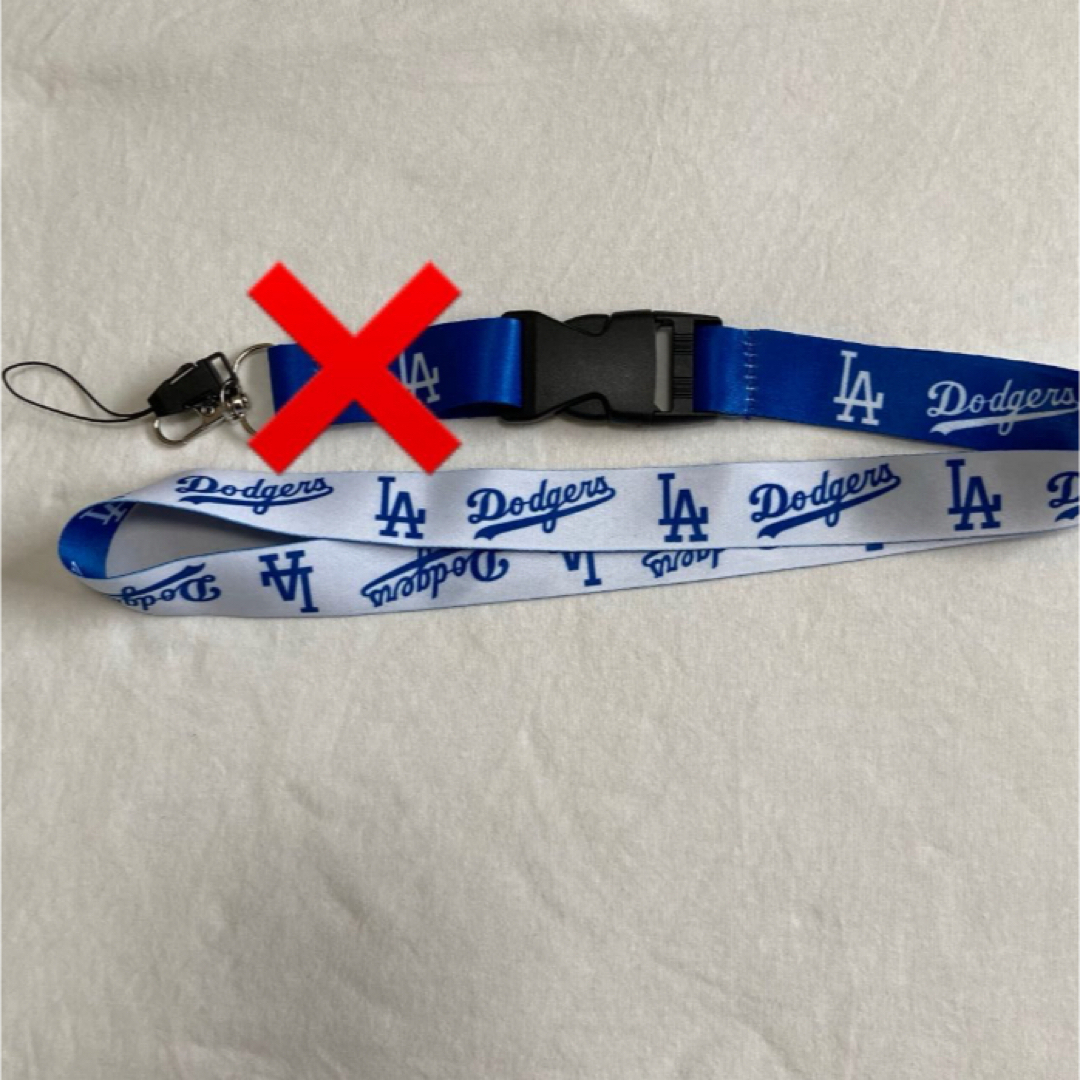 MLB(メジャーリーグベースボール)のDodgers ドジャース ネックストラップ ブルー スポーツ/アウトドアの野球(応援グッズ)の商品写真