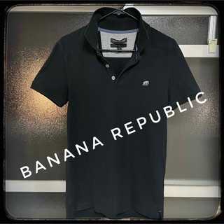 バナナリパブリック(Banana Republic)の【美品】BANANA REPUBLIC(バナナリパブリック)半袖ポロシャツ黒S(ポロシャツ)