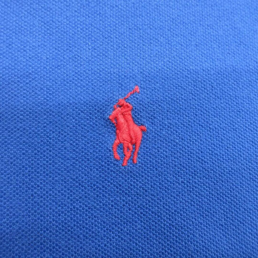 Ralph Lauren(ラルフローレン)のL★古着 ラルフローレン Ralph Lauren 半袖 ブランド ポロ シャツ メンズ 90年代 90s ワンポイントロゴ 鹿の子 コットン 青 ブルー 24apr09 中古 トップス メンズのトップス(ポロシャツ)の商品写真