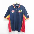 XL★古着 半袖 ポロ シャツ メンズ 00年代 00s NASCAR 鹿の子…