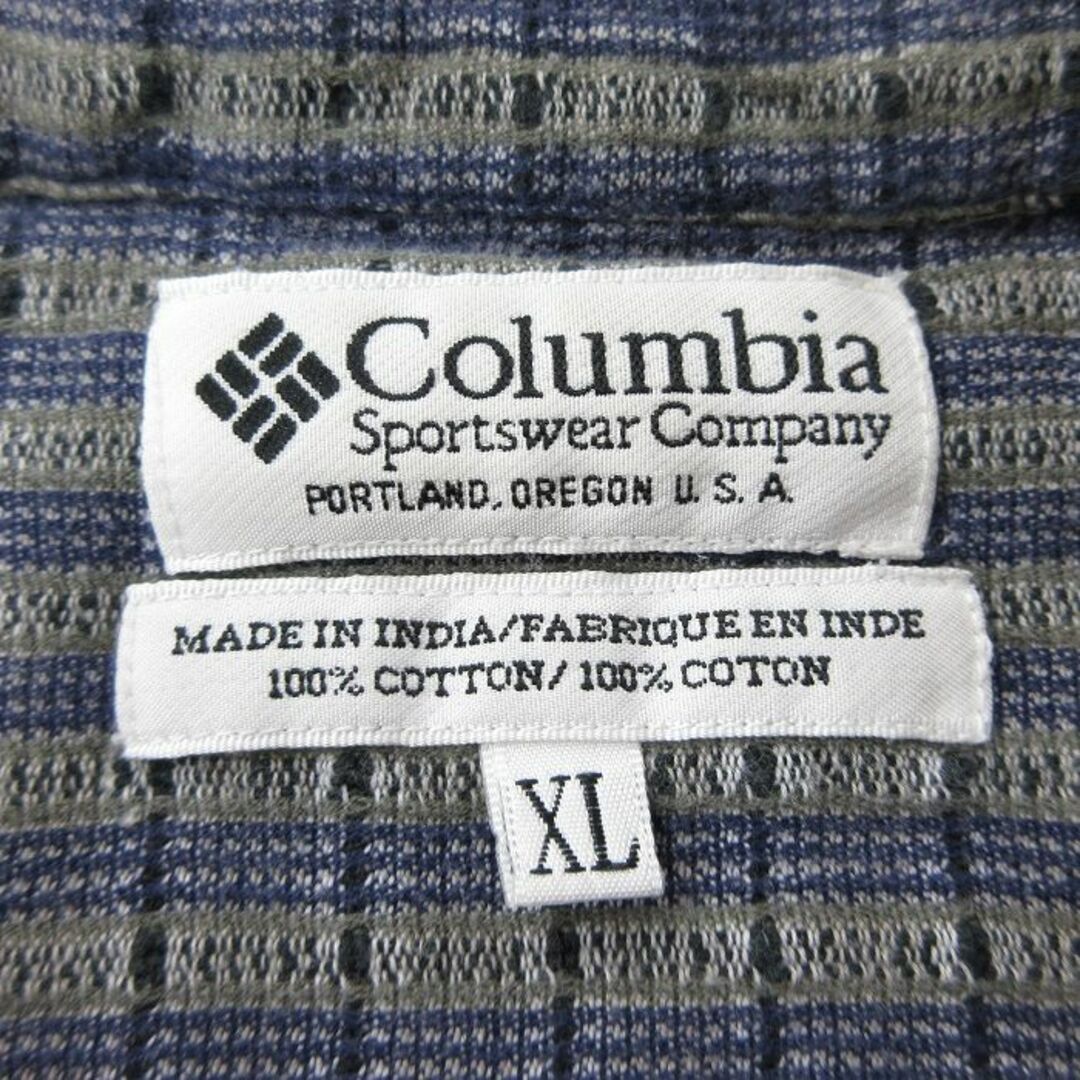 Columbia(コロンビア)のXL★古着 コロンビア COLUMBIA 半袖 シャツ メンズ 00年代 00s コットン グレー他 24apr09 中古 トップス メンズのトップス(シャツ)の商品写真