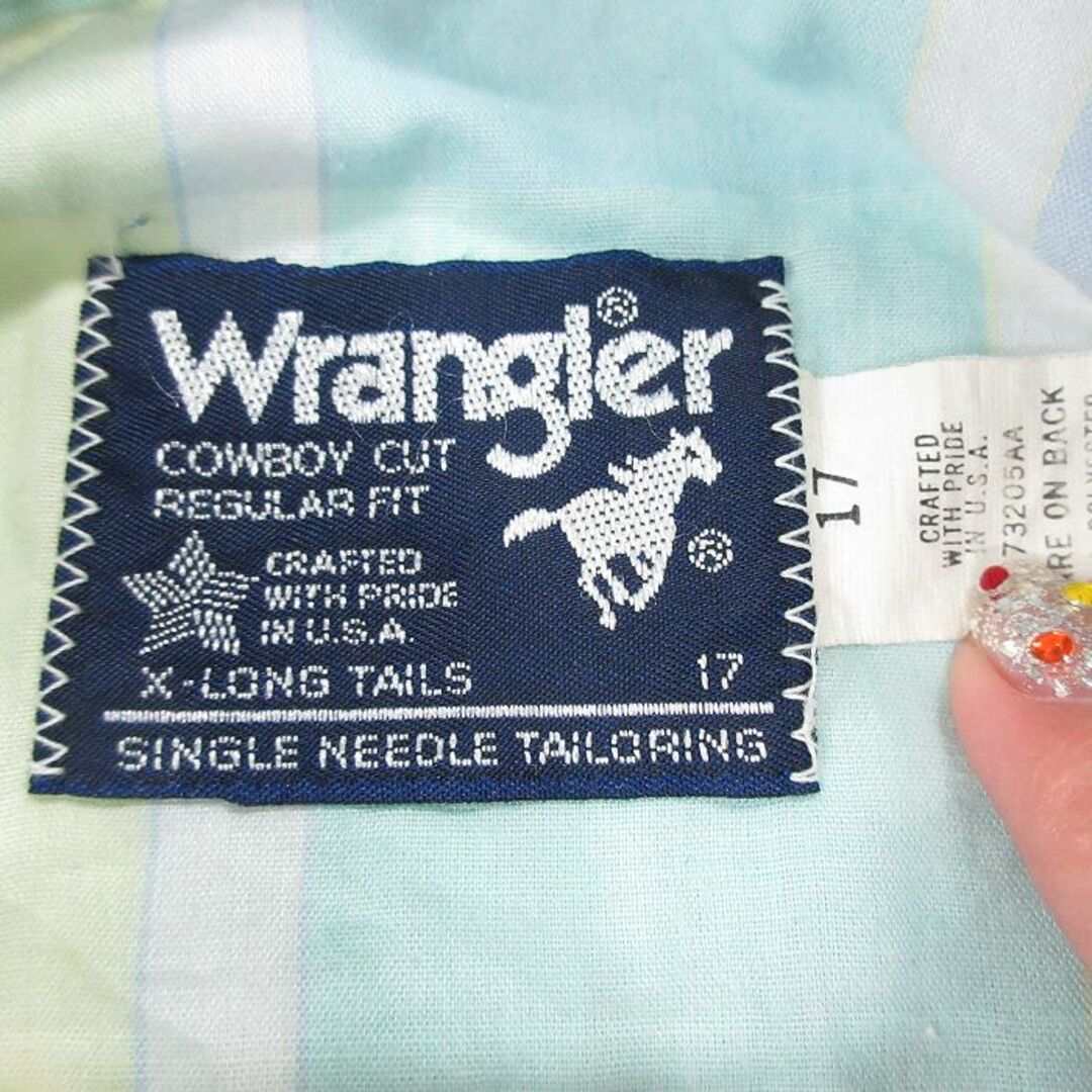 Wrangler(ラングラー)のL★古着 ラングラー Wrangler 半袖 ウエスタン シャツ メンズ 90年代 90s USA製 黄他 イエロー チェック 24apr09 中古 トップス メンズのトップス(シャツ)の商品写真