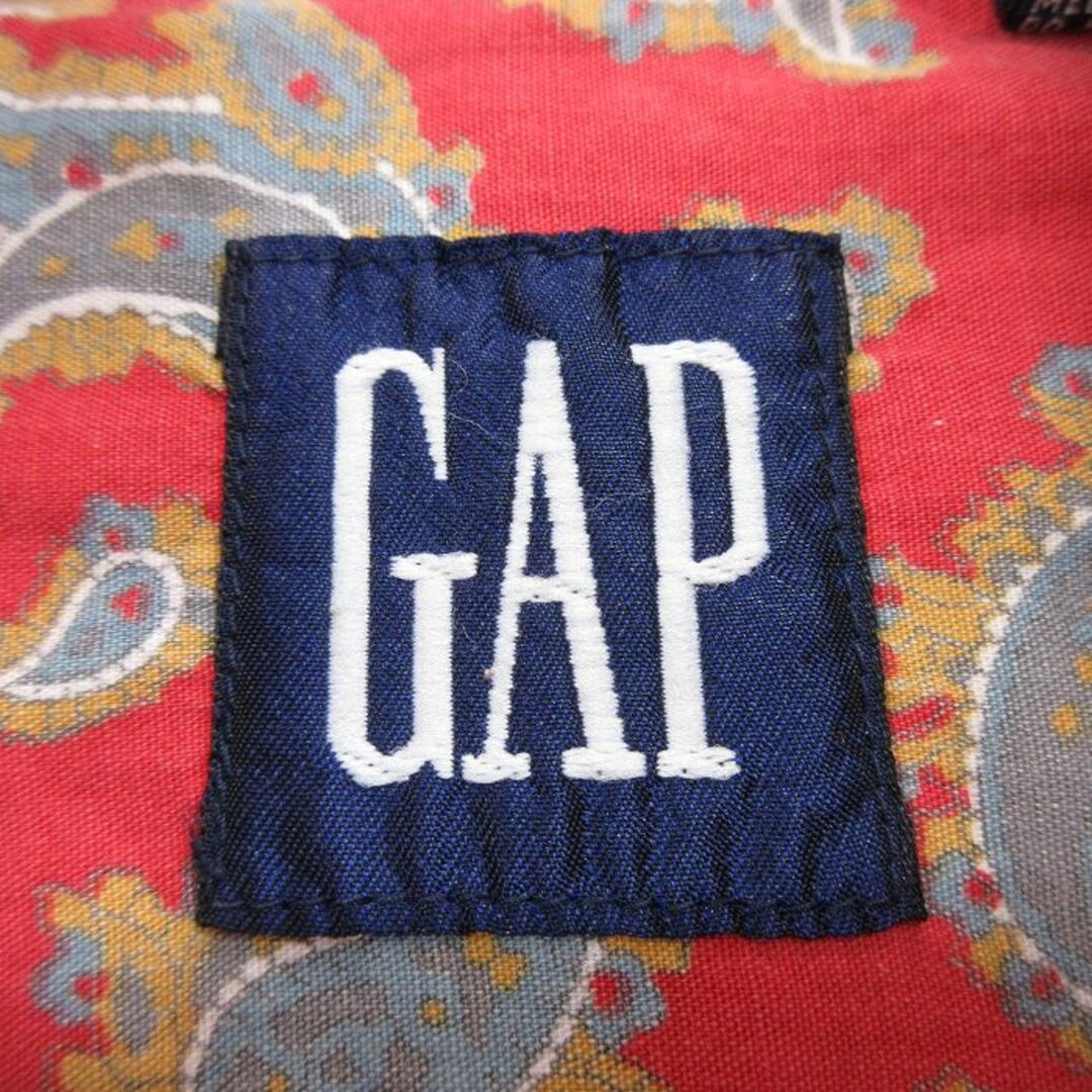 GAP(ギャップ)のXL★古着 ギャップ GAP 半袖 シャツ メンズ 90年代 90s ペイズリー柄 コットン 赤 レッド 【spe】 24apr09 中古 トップス メンズのトップス(シャツ)の商品写真