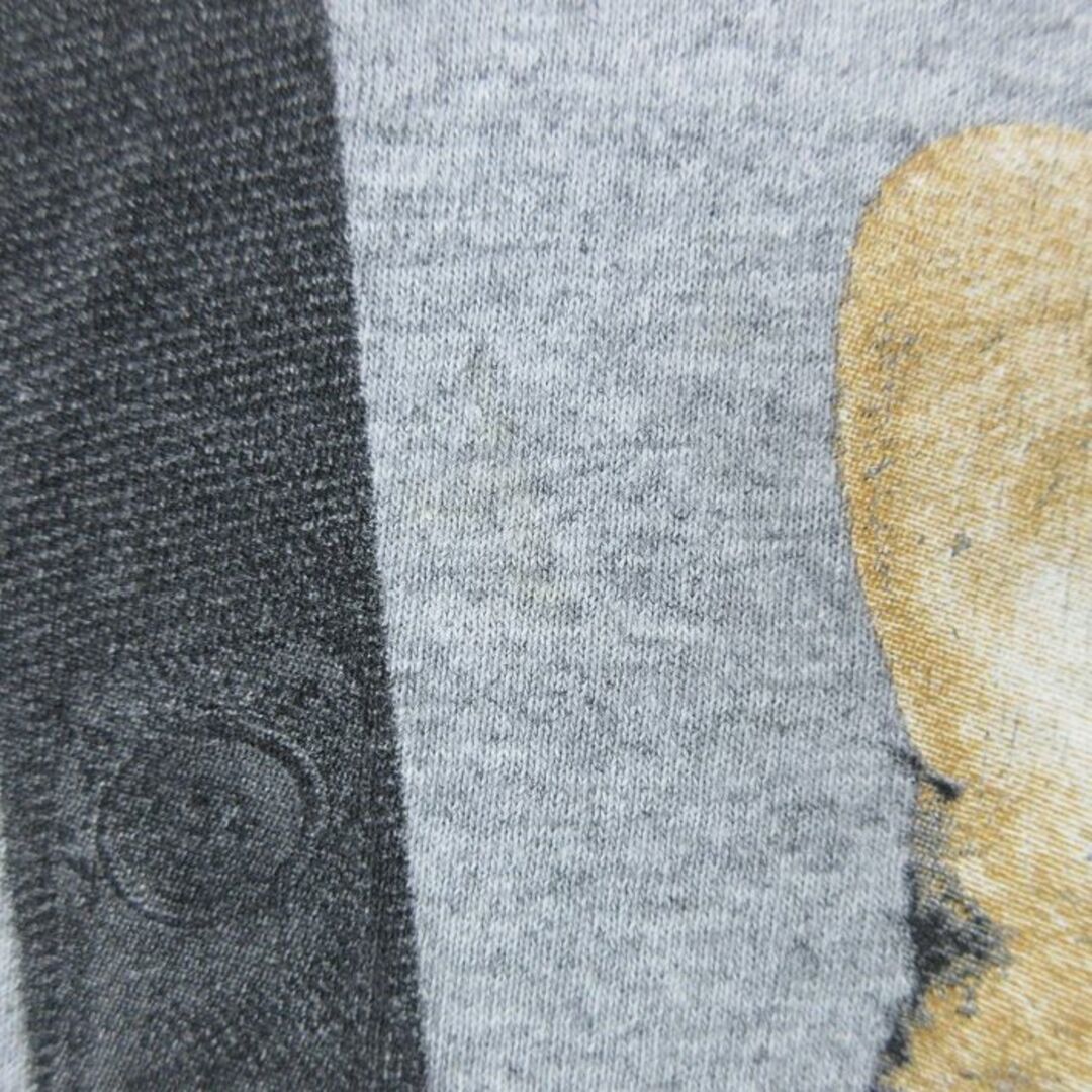 L★古着 半袖 Tシャツ メンズ ネコ クルーネック グレー 霜降り 24apr09 中古 メンズのトップス(Tシャツ/カットソー(半袖/袖なし))の商品写真