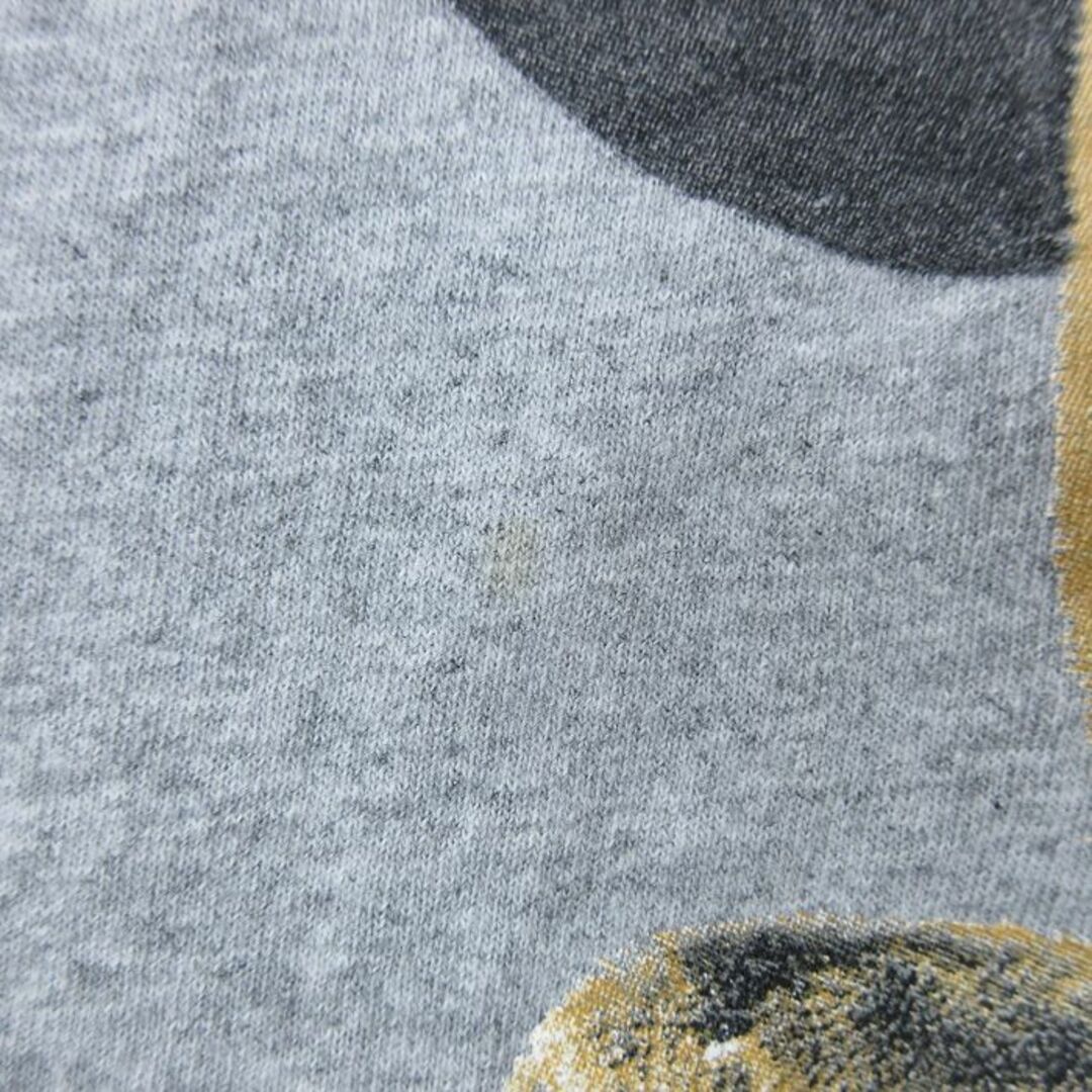 L★古着 半袖 Tシャツ メンズ ネコ クルーネック グレー 霜降り 24apr09 中古 メンズのトップス(Tシャツ/カットソー(半袖/袖なし))の商品写真