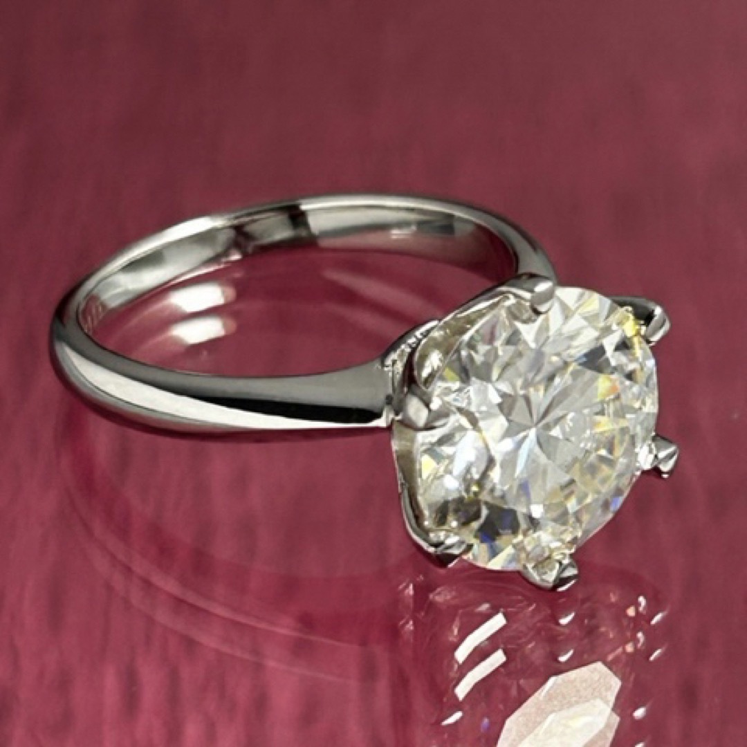 MR18／ 9号 5ct 5カラット 11㎜ モアサナイト リング 925 レディースのアクセサリー(リング(指輪))の商品写真