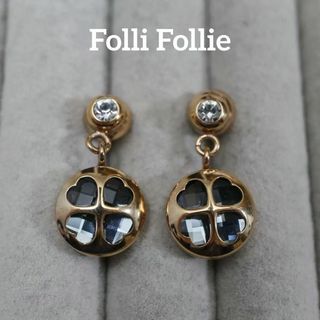 フォリフォリ(Folli Follie)の【匿名配送】 フォリフォリ ピアス ピンクゴールド クローバー(ピアス)