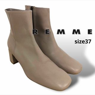 レメ(REMME)の【送料無料】REMME スクエアショートブーツ レメ レディース size37(ブーツ)