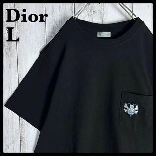 クリスチャンディオール(Christian Dior)のディオール×ショーン・ステューシー☆ワンポイント刺繍ロゴ入りポケットTシャツ(Tシャツ/カットソー(半袖/袖なし))