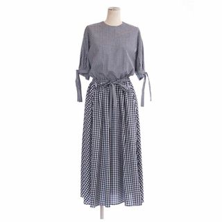 オブリ(OBLI)の【美品】OBLI  オブリ ギンガムチェックワンピース ロングワンピース(ロングワンピース/マキシワンピース)