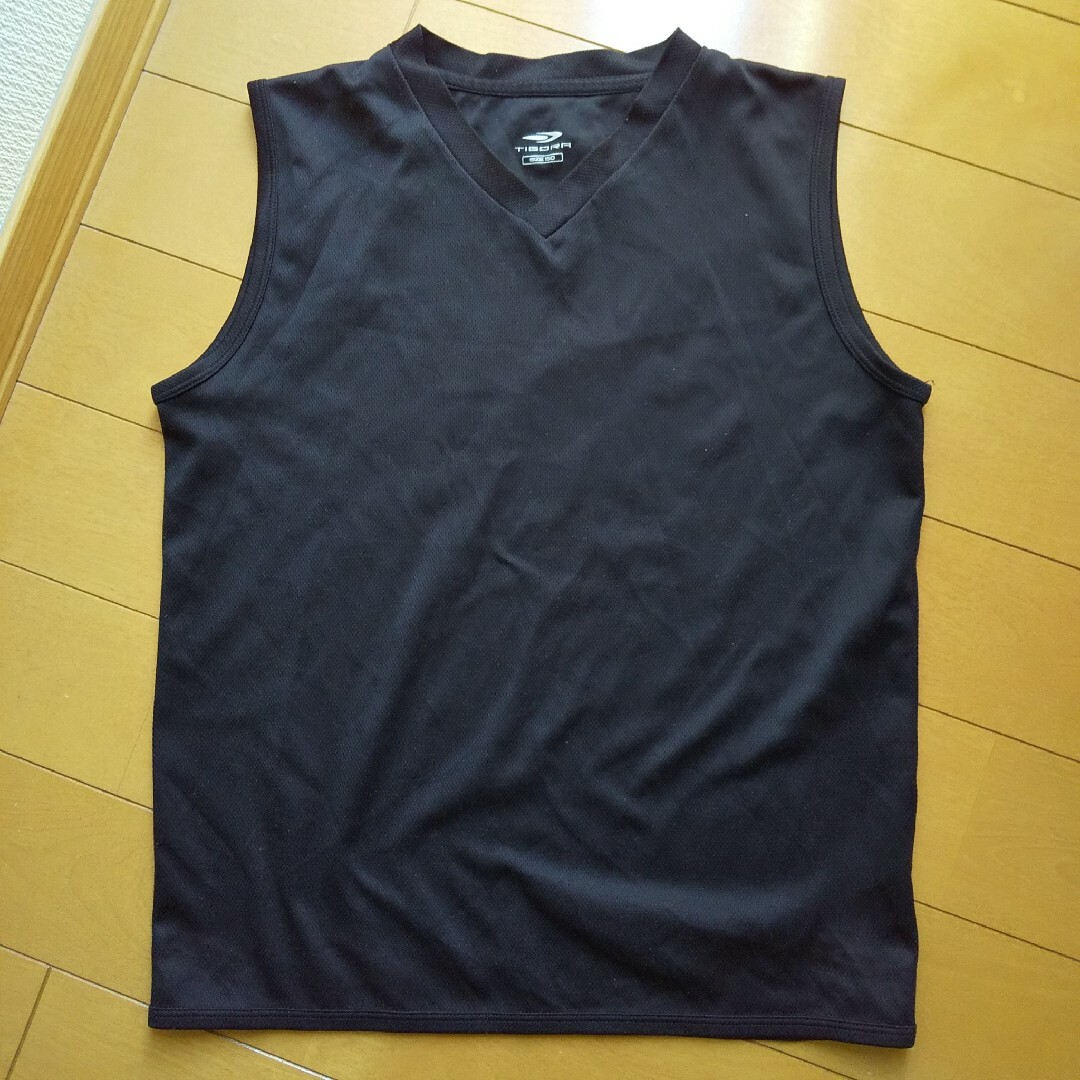 TIGORA(ティゴラ)の150cm TIGORA ノースリーブTシャツ 黒 スポーツ/アウトドアのサッカー/フットサル(ウェア)の商品写真