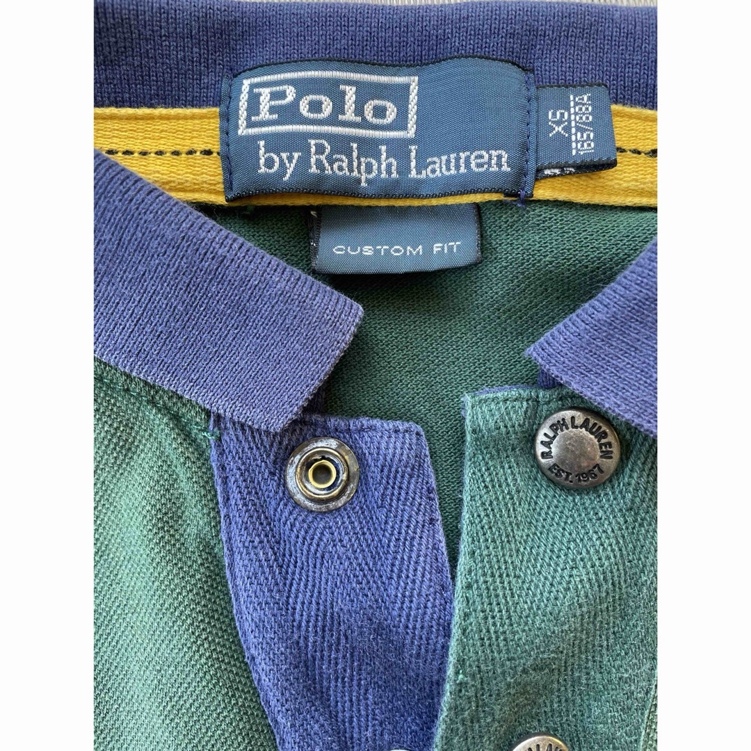 POLO RALPH LAUREN(ポロラルフローレン)のRalph Lauren ハーフジップ ポロシャツ ラガーシャツ グリーン メンズのトップス(ポロシャツ)の商品写真