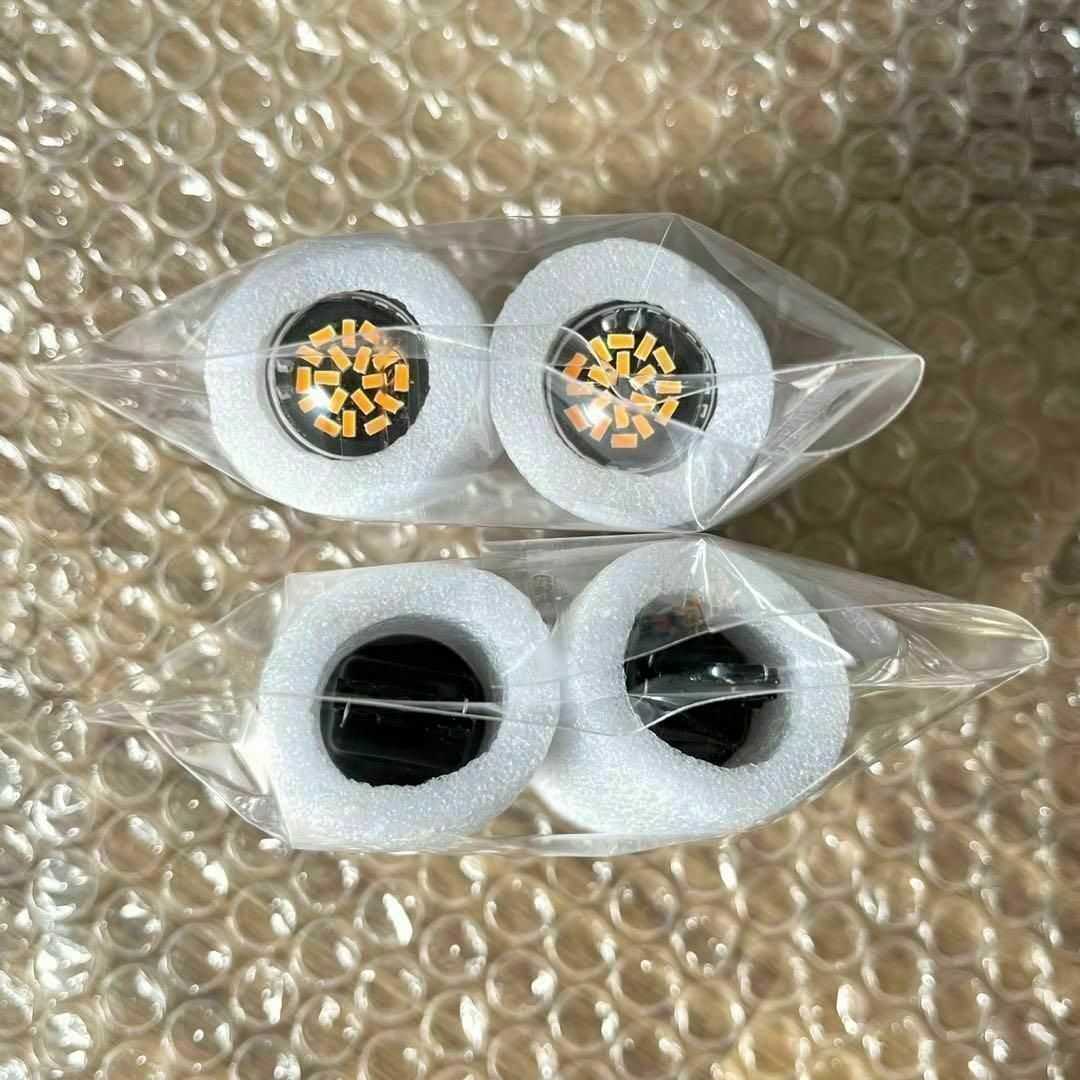 【4SET】オレンジ LED T20 7440 ウインカーランプ ハイフラ抵抗* 自動車/バイクの自動車(汎用パーツ)の商品写真