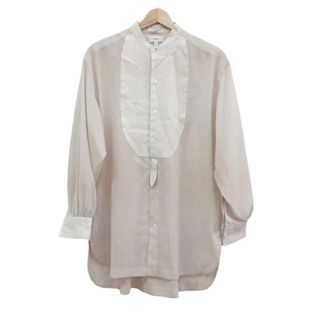 HYKE - HYKE(ハイク) 長袖シャツブラウス サイズ1 S レディース美品  - ベージュ シースルー/LINEN BIB FRONT SHIRT