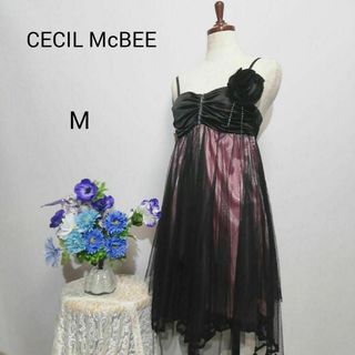 セシルマクビー(CECIL McBEE)のセシル・マクビー　極上美品　ドレス　ワンピース　パーティー　Мサイズ　ピンク系(ナイトドレス)