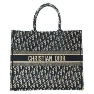 Christian Dior - DIOR/ChristianDior(ディオール/クリスチャンディオール) トートバッグ美品  ブックトートラージバッグ ダークネイビー×ネイビー×アイボリー ジャガード