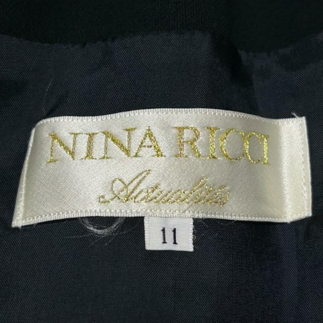 NINA RICCI(ニナリッチ)のNINARICCI(ニナリッチ) スカートスーツ レディース - 黒 肩パッド レディースのフォーマル/ドレス(スーツ)の商品写真