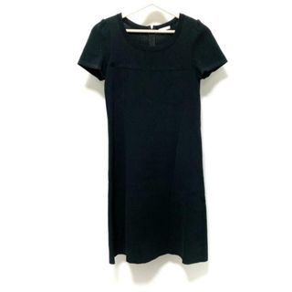 トゥービーシック(TO BE CHIC)のTO BE CHIC(トゥービーシック) ワンピース サイズ40 M レディース美品  - 黒 クルーネック/半袖/ひざ丈/ニット/ラメ(その他)