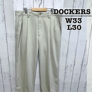 リーバイス(Levi's)のDOCKERS　チノパン　ワークパンツ　ライトグレー　W33L30　USA古着(チノパン)