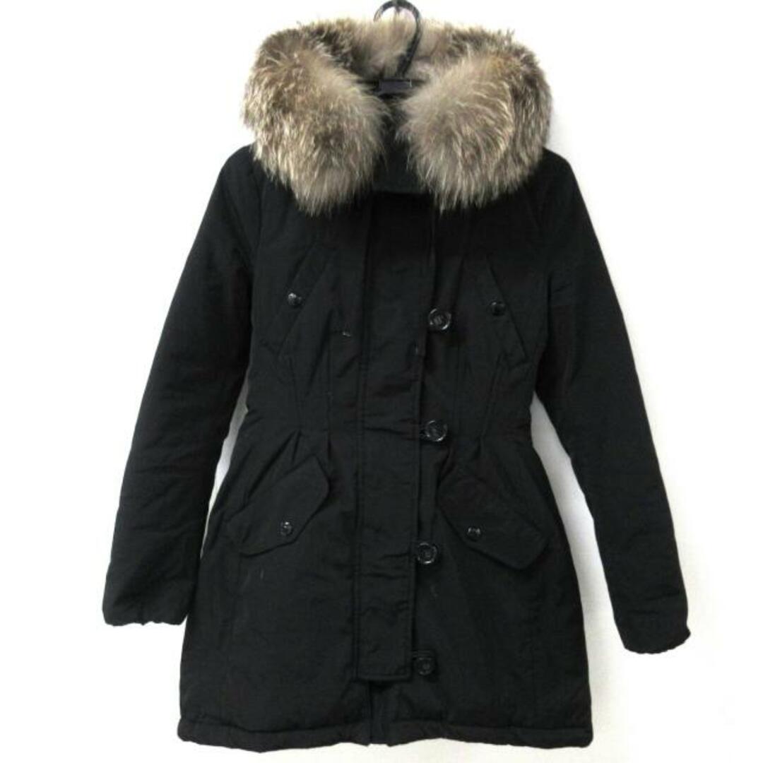 MONCLER(モンクレール) ダウンコート サイズ0 XS レディース AREDHEL(アーデル) 黒 長袖/ファー/冬 | フリマアプリ ラクマ