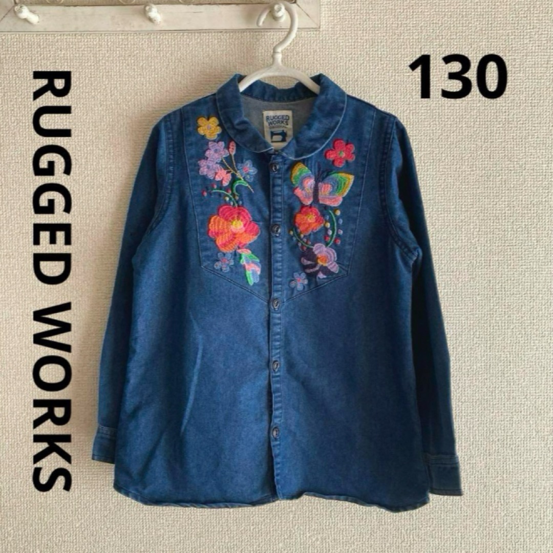 RUGGEDWORKS(ラゲッドワークス)のRUGGED WORKS  シャツ　ブラウス　デニム風 キッズ/ベビー/マタニティのキッズ服女の子用(90cm~)(ブラウス)の商品写真