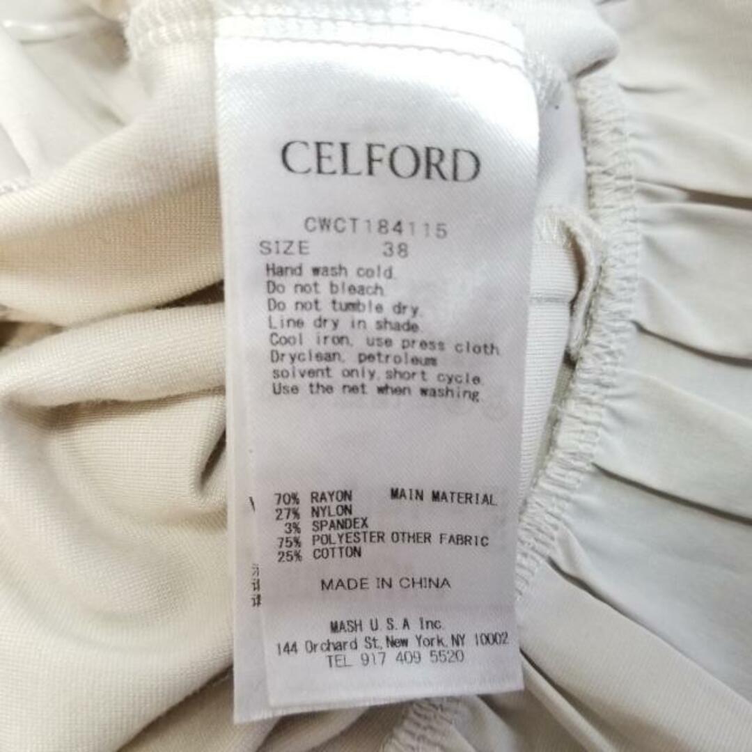 CELFORD(セルフォード)のCELFORD(セルフォード) 長袖カットソー サイズ38 M レディース - ベージュ クルーネック レディースのトップス(カットソー(長袖/七分))の商品写真