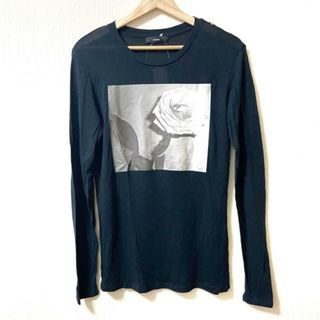 DIESEL - DIESEL(ディーゼル) 長袖Tシャツ サイズXS レディース - 黒×ライトグレー×ダークグレー クルーネック/花柄