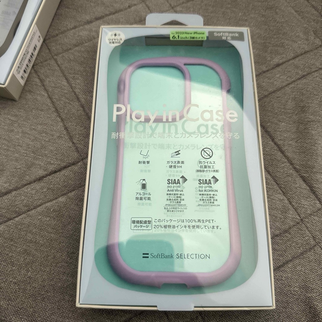 Softbank(ソフトバンク)の Play in Case iPhone15 Pro ペールパープル スマホ/家電/カメラのスマホアクセサリー(モバイルケース/カバー)の商品写真