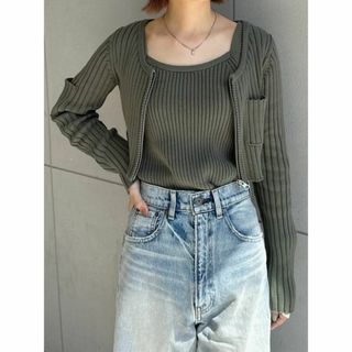 マウジー(moussy)のMOUSSY♡ZIP UP RIB CD ＆ TANK(カットソー(長袖/七分))