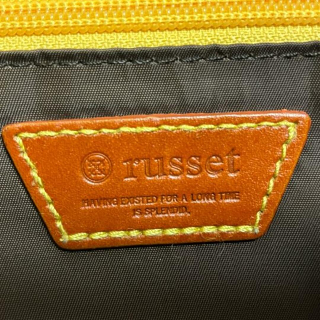 Russet(ラシット)のrusset(ラシット) ショルダーバッグ美品  - ダークブラウン×ベージュ×ブラウン ナイロン×レザー レディースのバッグ(ショルダーバッグ)の商品写真