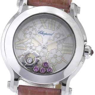 ショパール(Chopard)のショパール Chopard 8509 ハッピースポーツ 4Pピンクサファイア 1Pダイヤ クォーツ レディース _806166(腕時計)