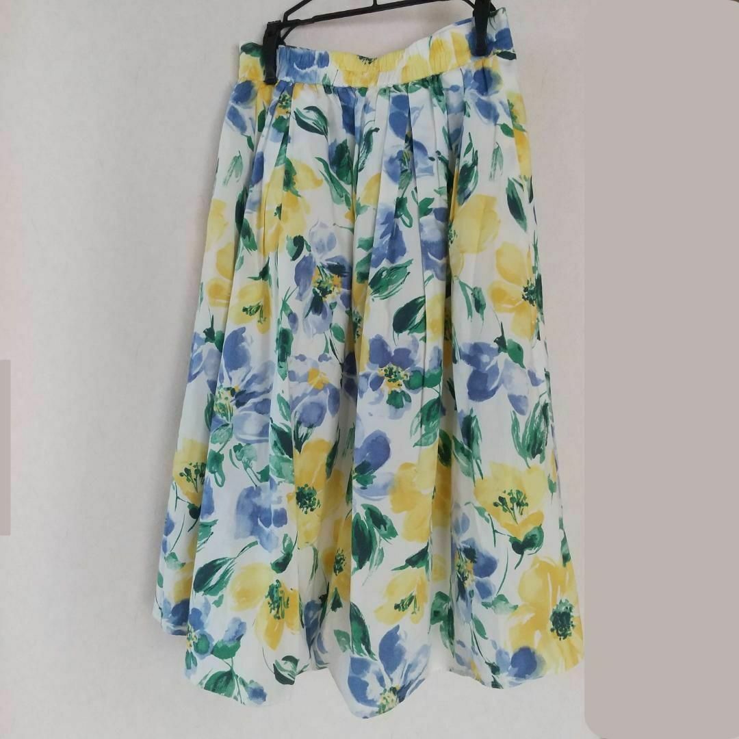 NOLLEY'S(ノーリーズ)のSale❣美品✨[M]ノーリーズ Nolley's フラワー花柄 フレアスカート レディースのスカート(ひざ丈スカート)の商品写真