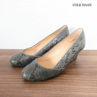 コールハーン(Cole Haan)の未使用 COLE HAAN パイソン レザー ウェッジソール パンプス 22cm(ハイヒール/パンプス)