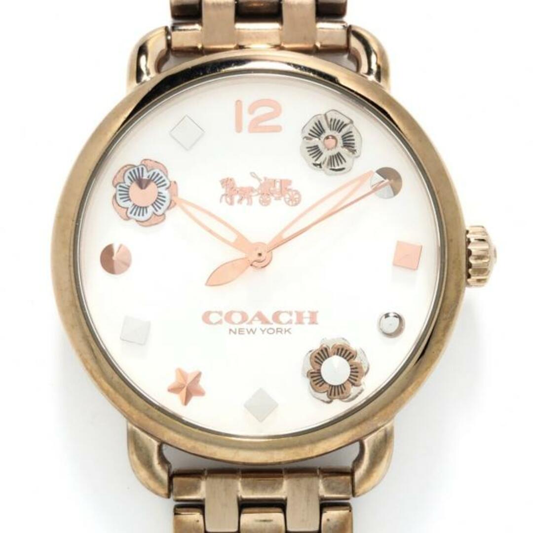 COACH(コーチ)のCOACH(コーチ) 腕時計 - CA.97.7.34.1405 レディース フラワー(花)/スター(星) ゴールド×シルバー レディースのファッション小物(腕時計)の商品写真