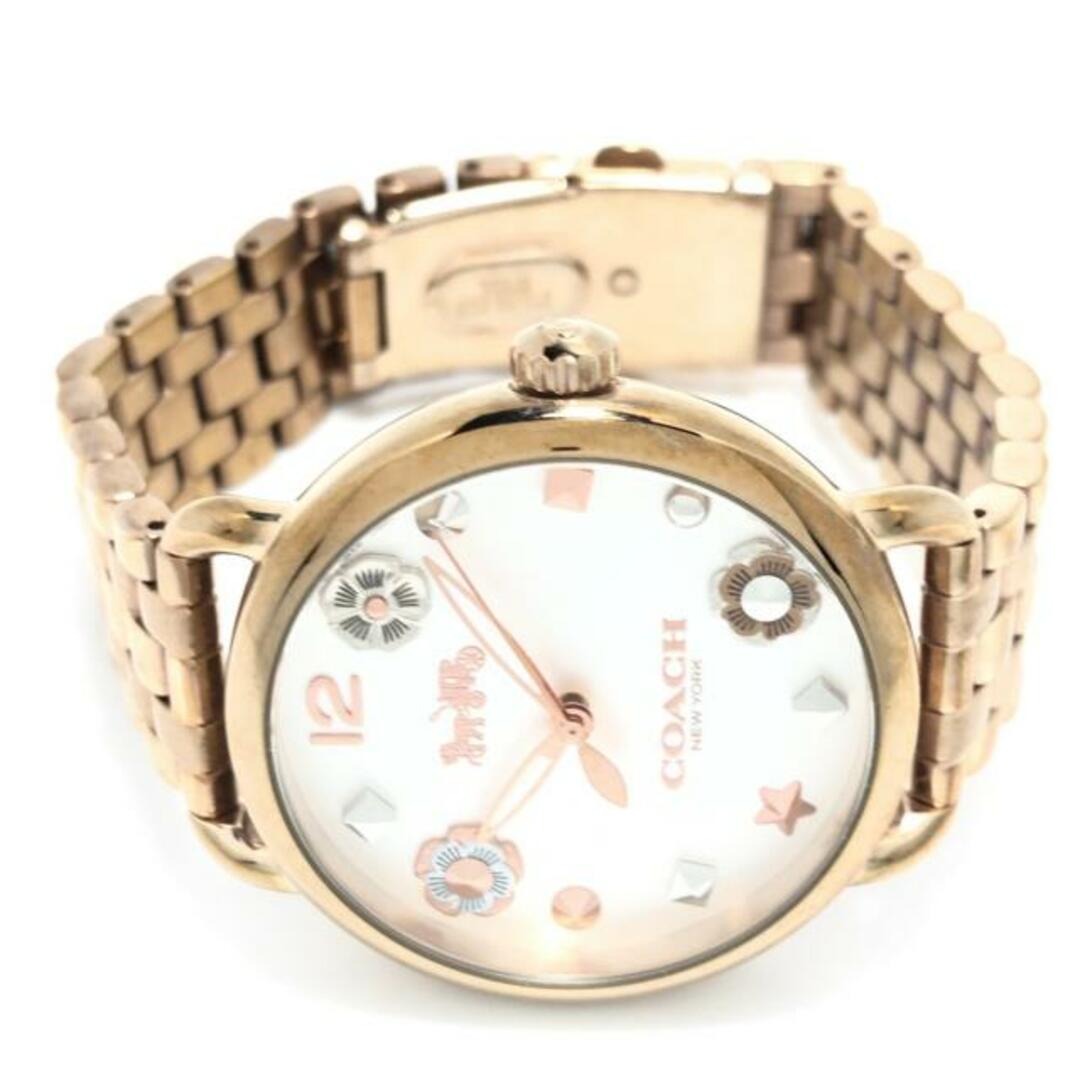 COACH(コーチ)のCOACH(コーチ) 腕時計 - CA.97.7.34.1405 レディース フラワー(花)/スター(星) ゴールド×シルバー レディースのファッション小物(腕時計)の商品写真