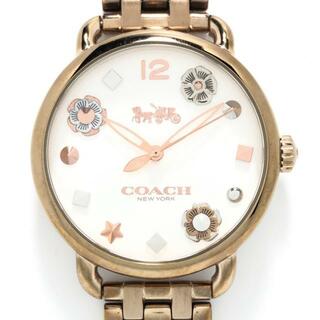 コーチ(COACH)のCOACH(コーチ) 腕時計 - CA.97.7.34.1405 レディース フラワー(花)/スター(星) ゴールド×シルバー(腕時計)