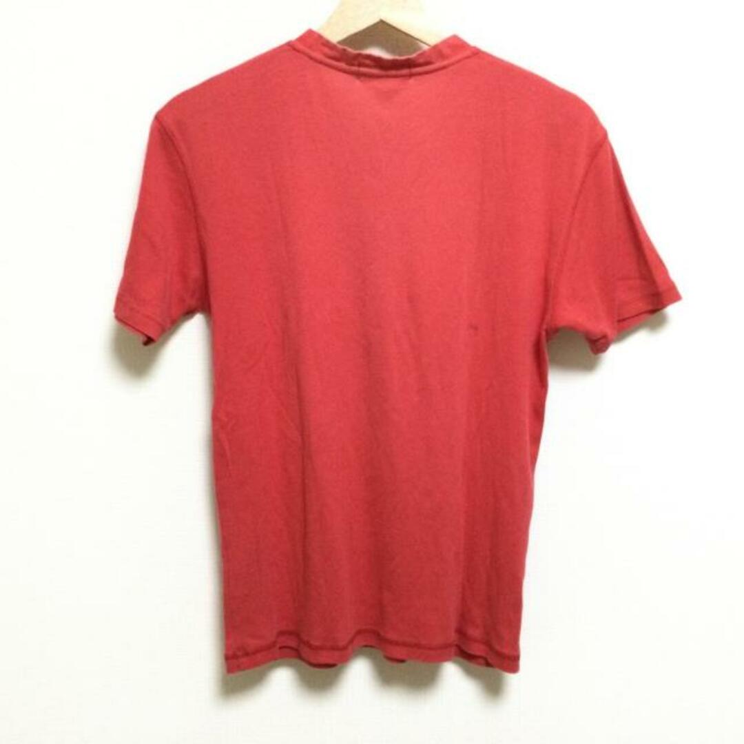 BURBERRY BLACK LABEL(バーバリーブラックレーベル)のBurberry Black Label(バーバリーブラックレーベル) 半袖カットソー サイズ2 M メンズ - レッド クルーネック メンズのトップス(Tシャツ/カットソー(半袖/袖なし))の商品写真