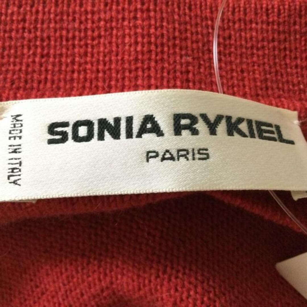 SONIA RYKIEL(ソニアリキエル)のSONIARYKIEL(ソニアリキエル) カーディガン サイズ36 S レディース - レッド×黒 長袖/ロング丈 レディースのトップス(カーディガン)の商品写真