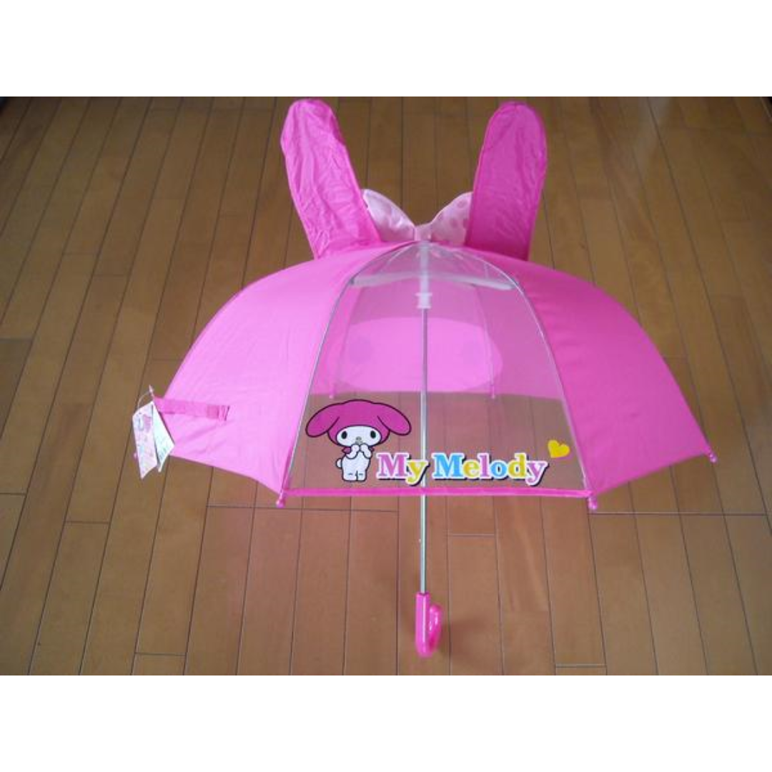 ●子供用耳付き傘・マイメロディ・雨の日が楽しくなりそう・新品・未使用品 キッズ/ベビー/マタニティのこども用ファッション小物(傘)の商品写真