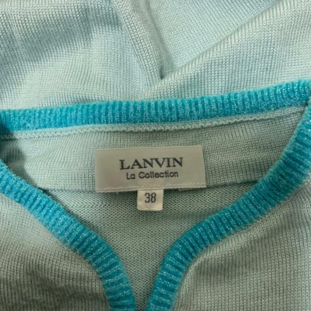 LANVIN(ランバン)のLANVIN(ランバン) カーディガン サイズ38 M レディース美品  - ライトブルー 長袖/ラメ/La Collection レディースのトップス(カーディガン)の商品写真